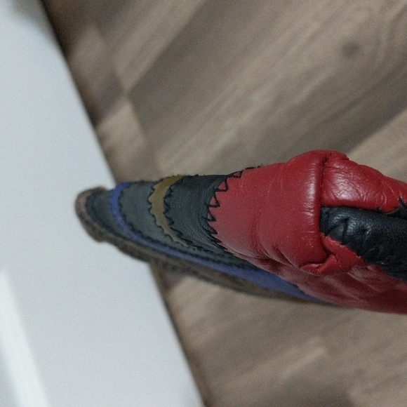 #59.VTG Quilted Leather Multicolor Snap Top Wallet - Picture 6 of 9